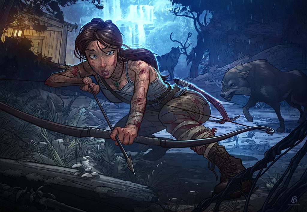 Concept art of Lara Croft from 2013's 'Tomb Raider' 