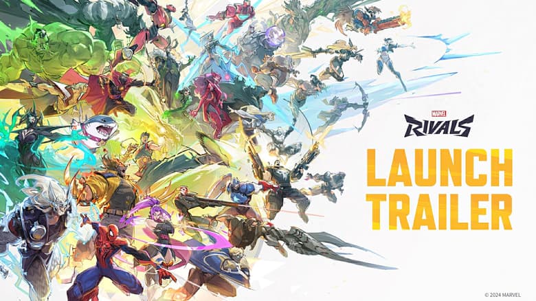 Marvel Rivals key art, revealing the launch roster of heroes for it's December 6th launch. 