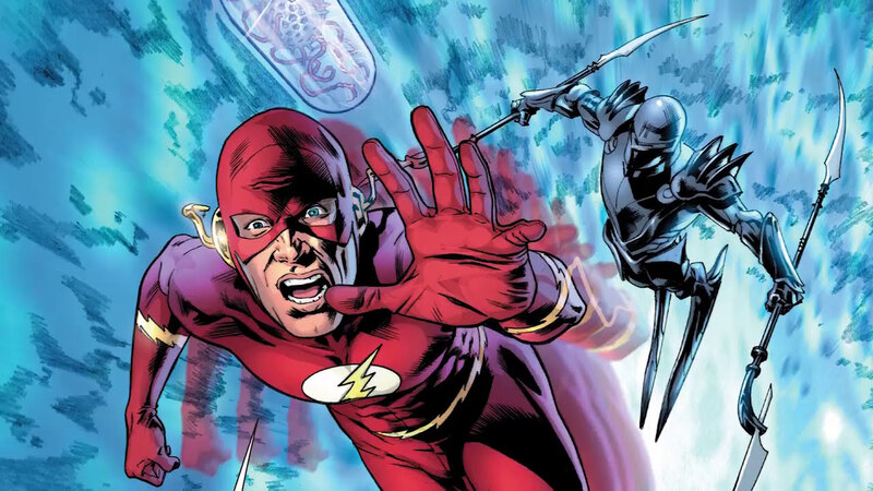 The Flash outrunning death from the comics