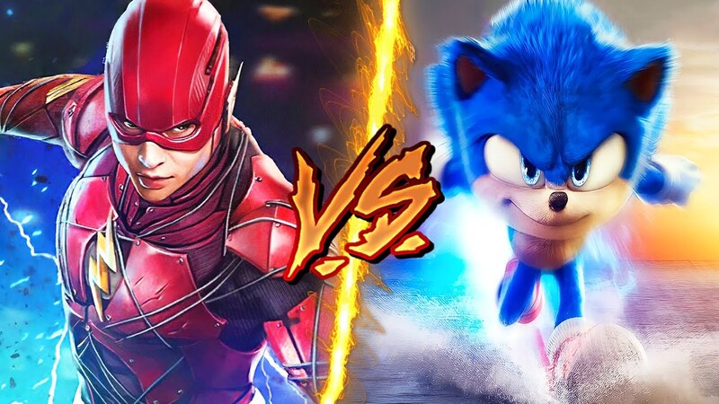 The Flash and Sonic on a vs screen