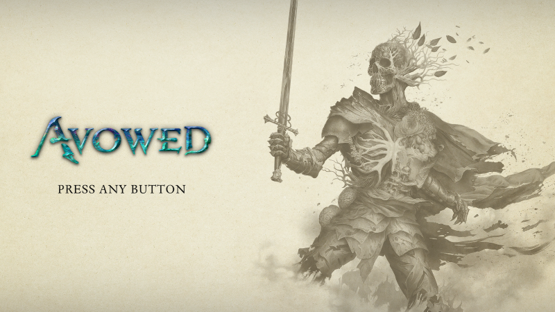 Avowed Title Screen