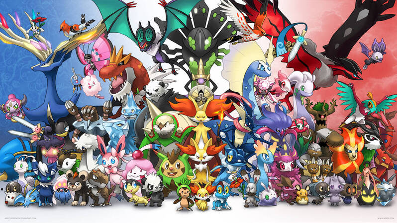 A Bunch of pokemon from generation 6