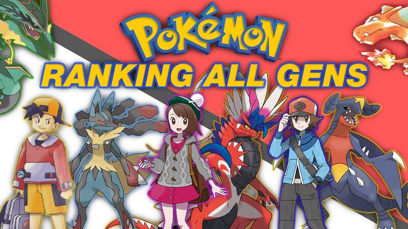 A Banner with pokemon like charizard and rayquaza with the protagonists