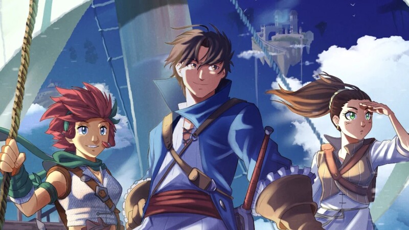 Three characters from Skies of Arcadia