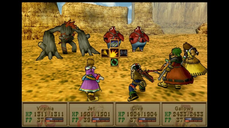 Battle selection for the characters fighting against two monsters