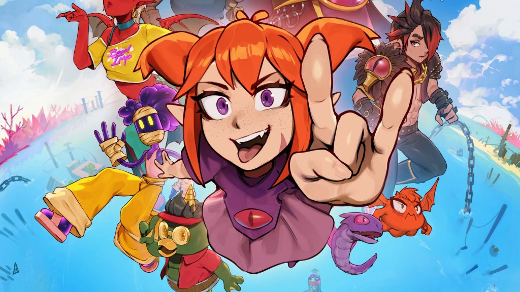 Key art for Demon Tides, showing off the colorful cast of characters.