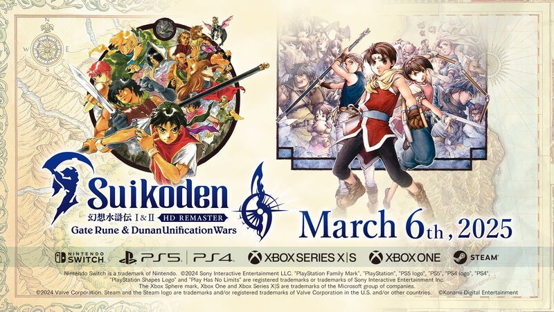 The cover arts for Suikoden 1 and 2