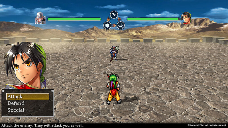 A One on One duel between Suikoden one's hero and Kwanda