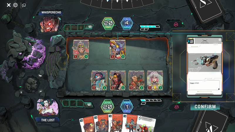 Gameplay of cyberpunk-like TCG