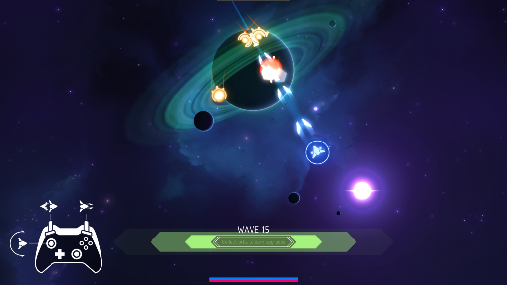 Early run screenshot from Nova Drift