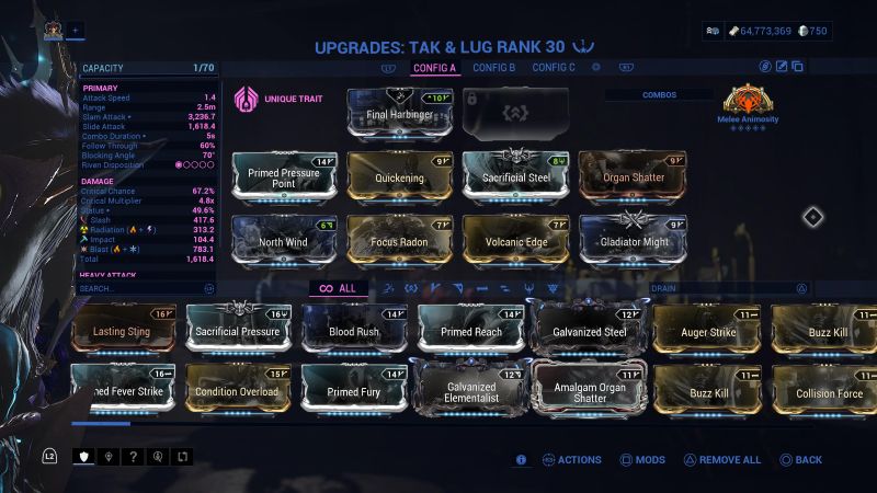 Warframe Tak & Lug Build