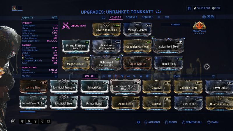 Warframe Tonkkatt Build Recommendation