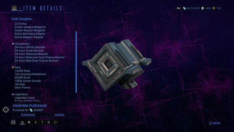 Warframe Baro Lootbox