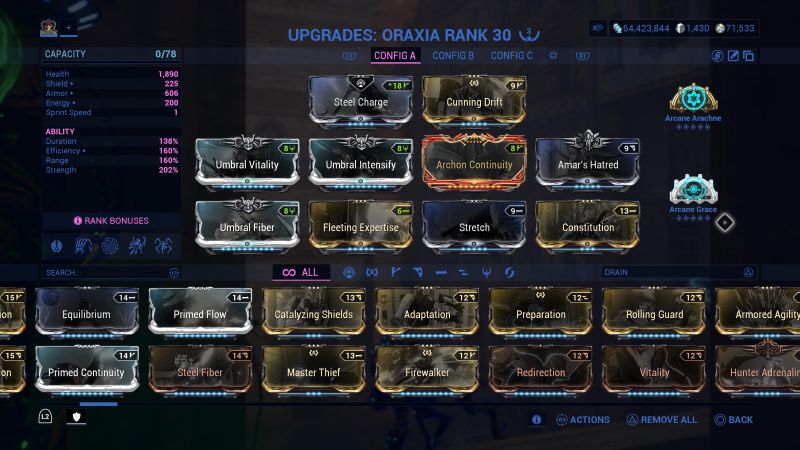 Warframe ORaxia Build