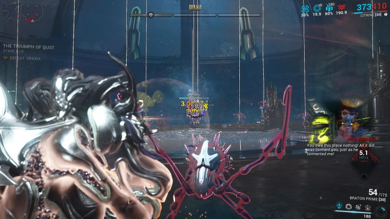Warframe Oraxia Fight Screenshot