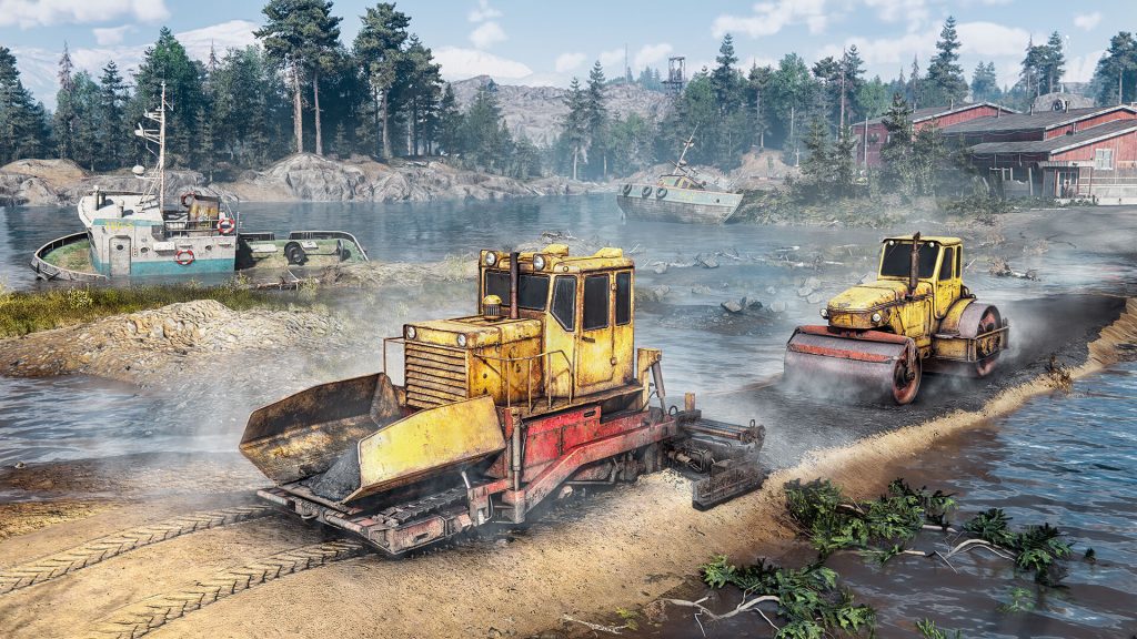 Steamrollers helping create new roads in 'Roadcraft'.