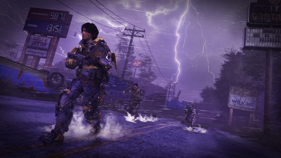 One of the many weather storms to fight and loot your way through in Exoborne.