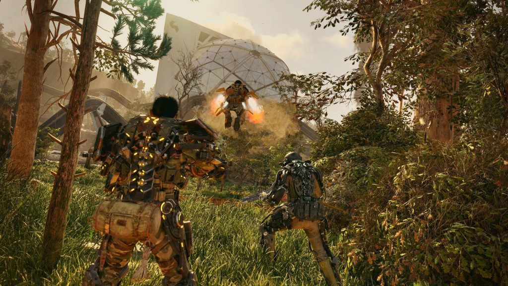 A screenshot of one of the levels in Exoborne.