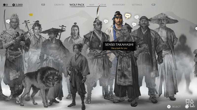 Wolfpack sub menu
