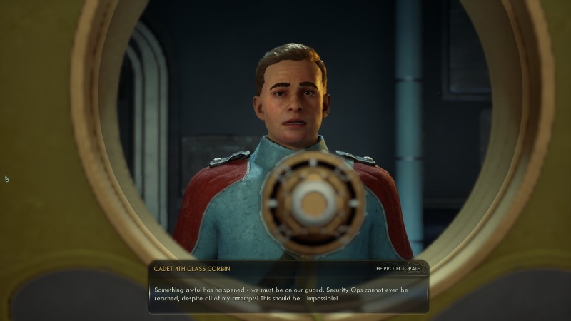 Dialogue sequence in the Outer Worlds 2 in the Emerald Vale