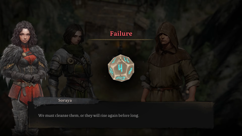 Rolling a dice for a random event in the game