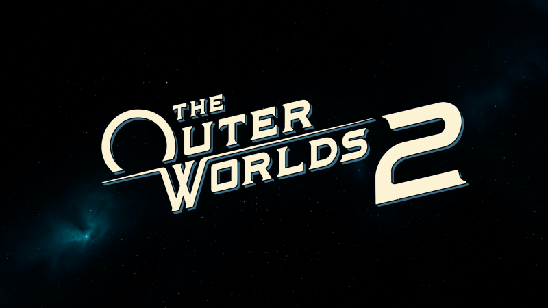 Outer Worlds 2 title with space backdrop