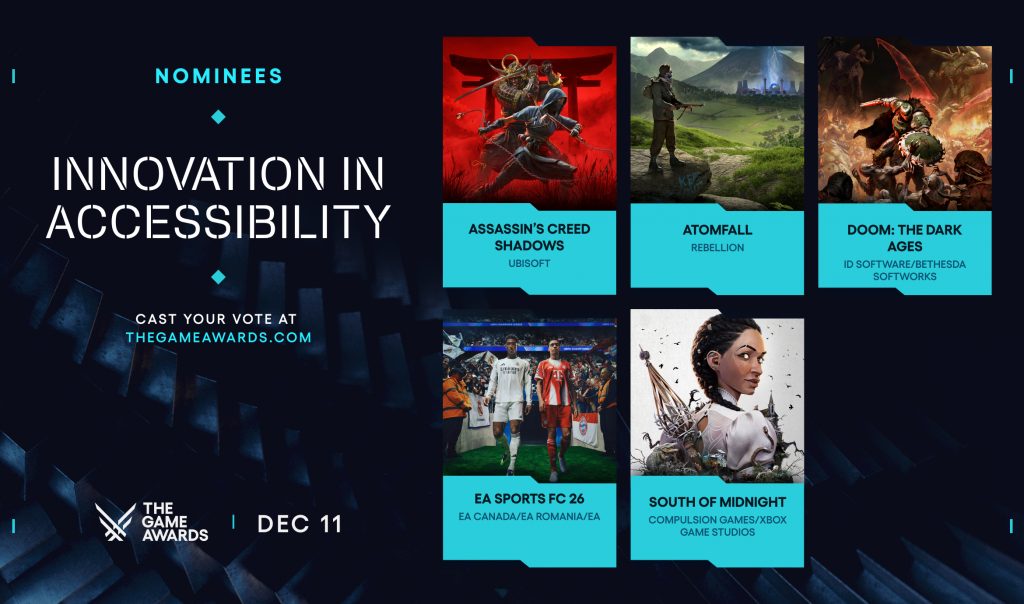 The Game Awards: Innovation in Accessibility Nominations