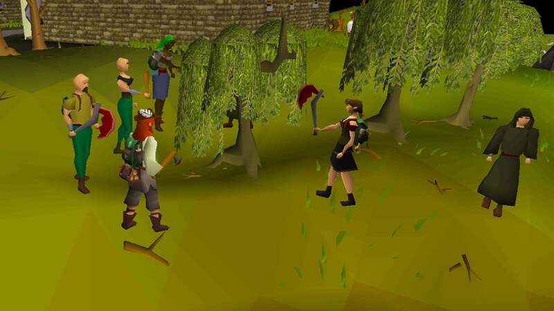 People Woodcutting in old school runescape