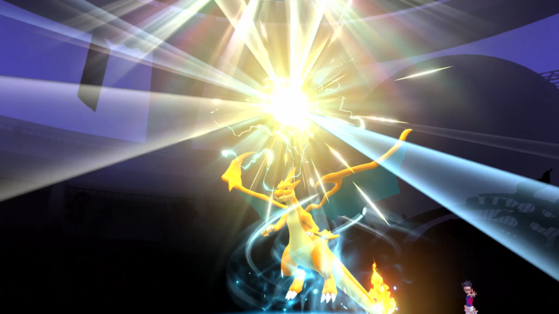 Charizard using Mega Evolution