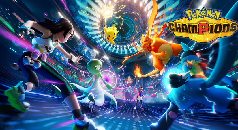 Pokemon in a batle stadium for champions