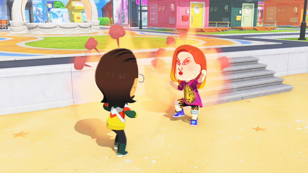 Angry Mii arguing with each other in Tomodachi Life: Living the Dream