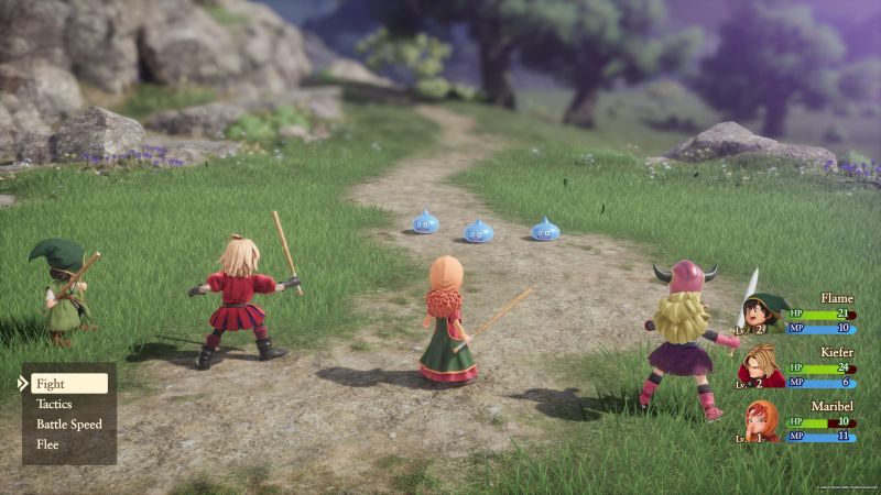 Dragon Quest 7: Reimagined Combat against Slimes