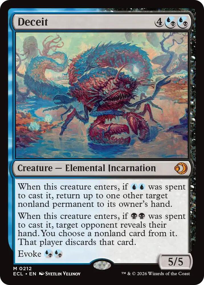 The magic the gathering card named deceit