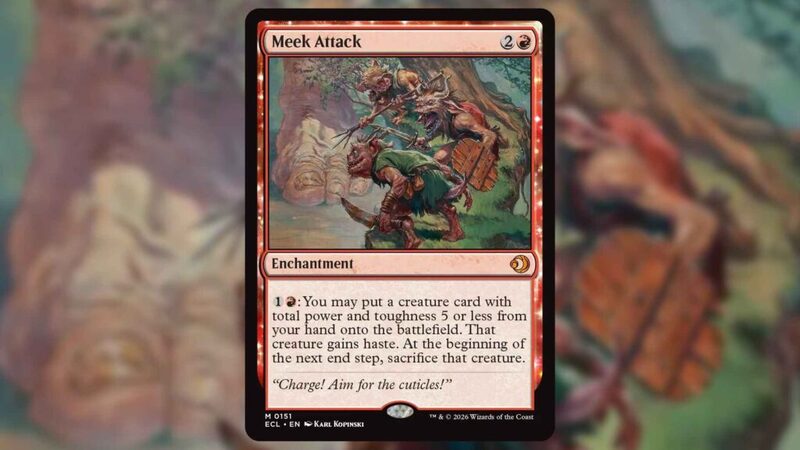 Meek Attack Card form Lorwyn Eclipsed