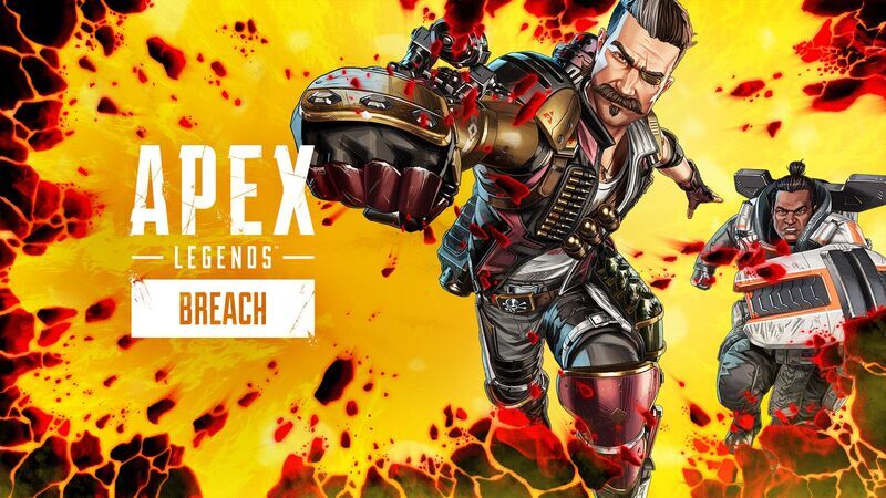 Apex Legends character punching at the screen in the key art for the update
