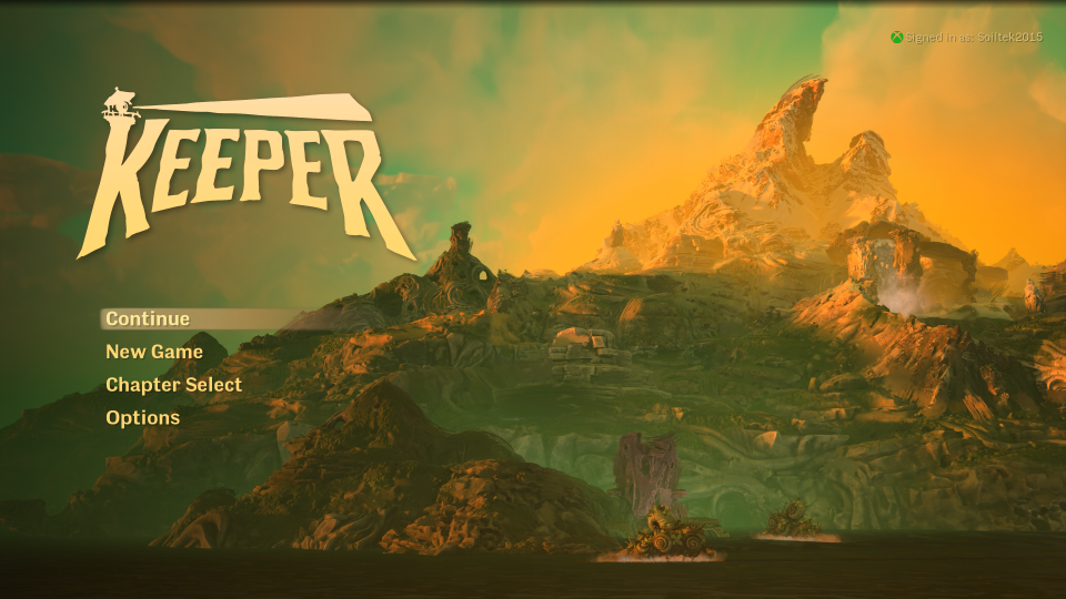 Keeper: Title Screen