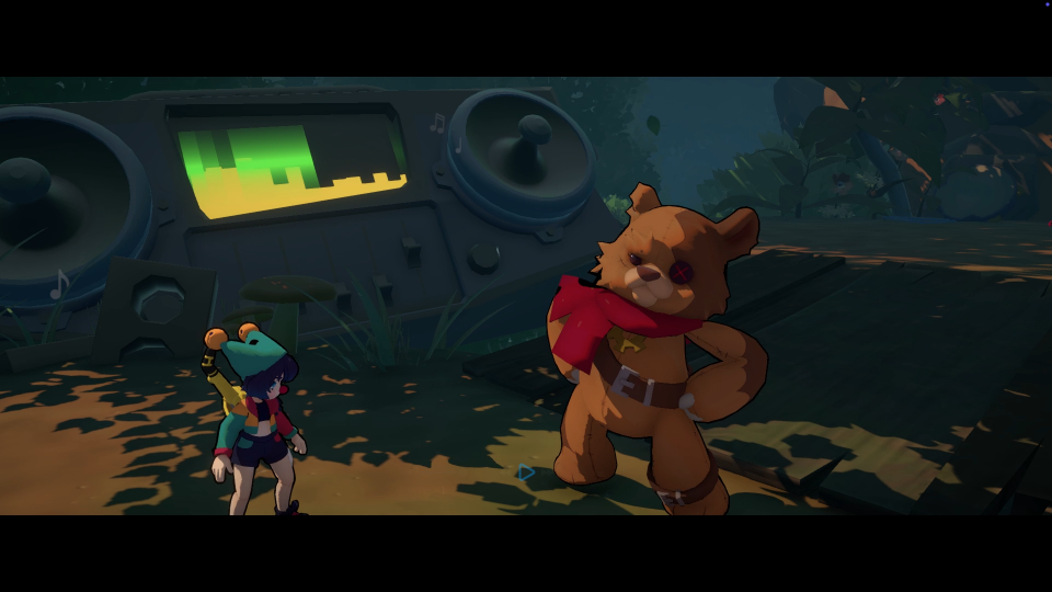 Cello talking to one of the NPC's in 'Alpha Nomos', learning the ropes on how to fight.