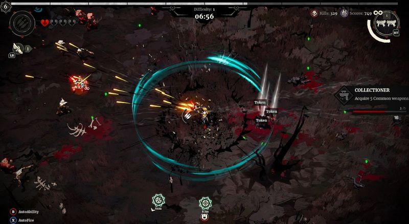 Grind Survivors killing demons in the wasteland