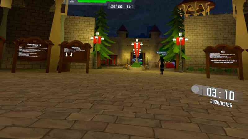 Starting area signs with hints