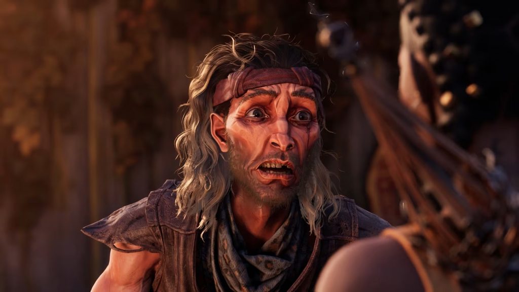 Hazel talking to one of the many NPC's scattered throughout South of Midnight Chapters.