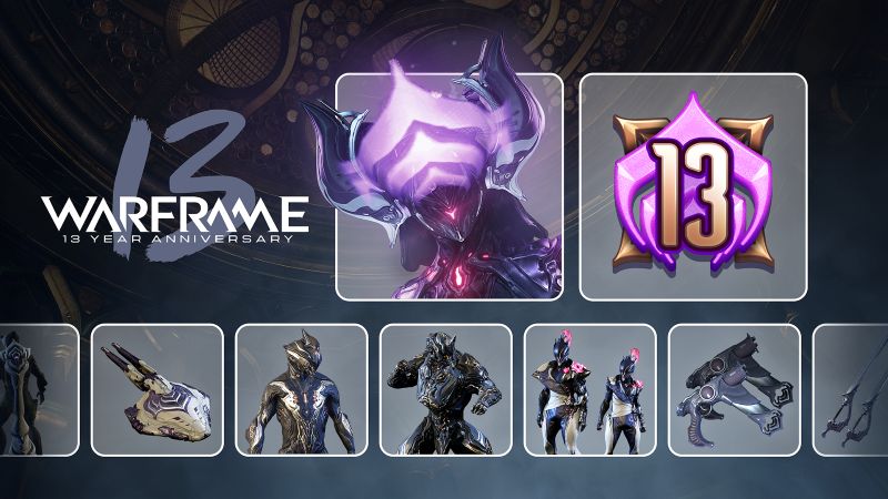 Warframe 13 Year Anniversary Awards