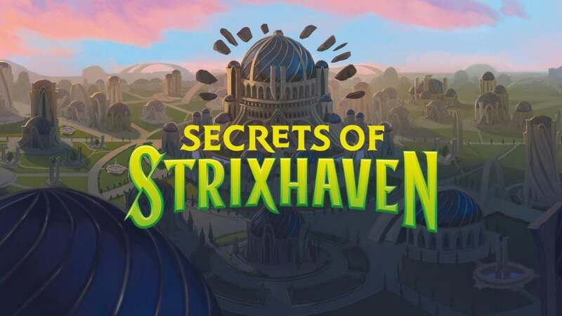 Building with Secrets of Strixhaven over them