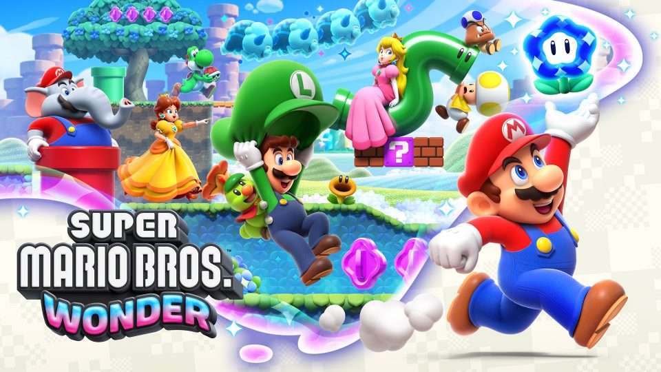 Key art for Super Mario Bros Wonder on Nintendo Switch.