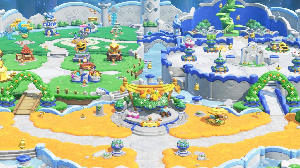The lovely park that houses all the multiplayer fun, exclusive to the SW2 Edition of Mario Wonder.