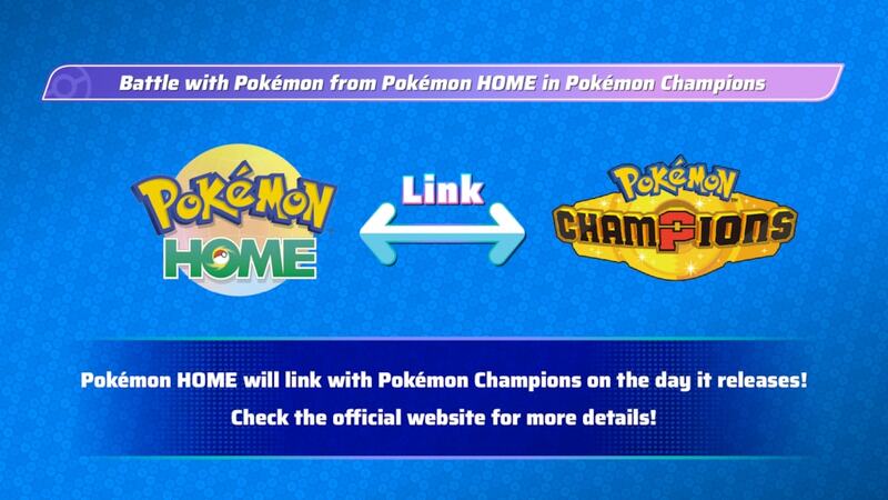 Chart showing Pokemon Champions and Pokemon Home