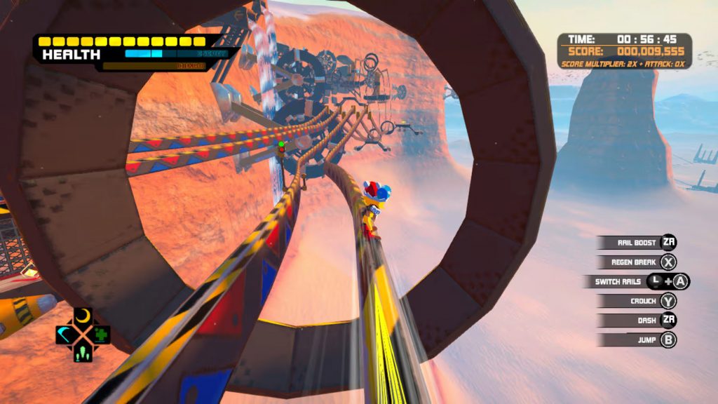 Spark rail grinding, a new mechanic introduced in 'Spark 3'.