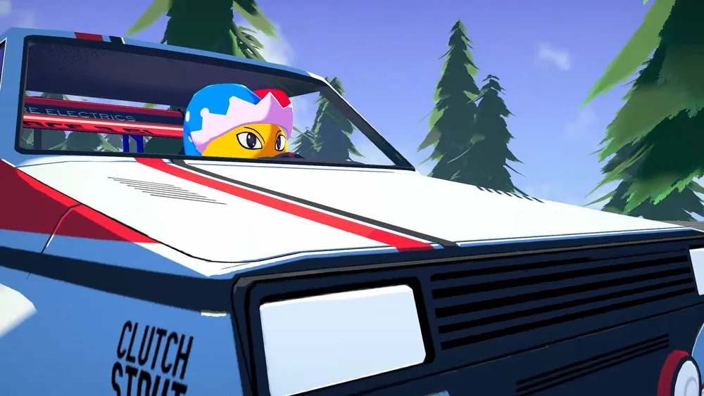 Spark driving in a slick ride, kicking off his quest to take down the Fark Force in 'Spark 3'.