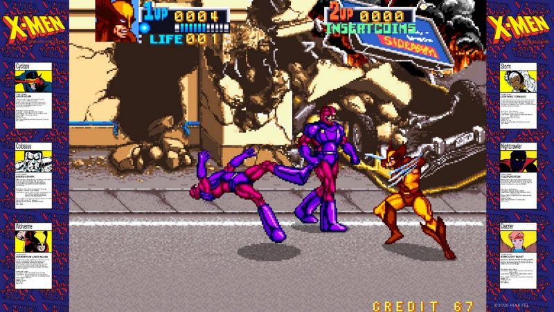 X-Men Arcade from the Marvel Maximum Collection Wolverine taking on some sentinels