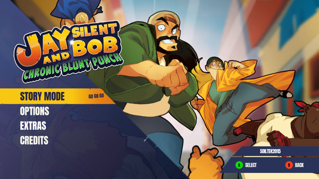 Jay and Silent Bob Chronic Blunt Punch Title Screen