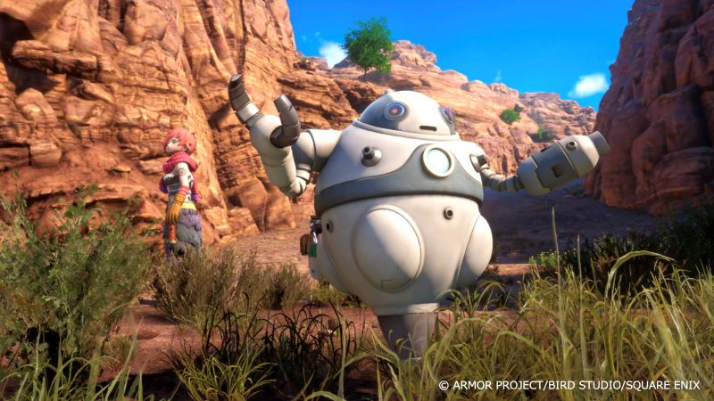 Dragon Quest 12 Robot and Female Character